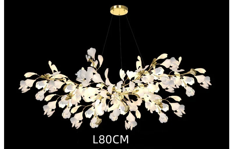DecorBites™ Ginkgo Chandelier Villa Duplex Pendant Light for Living Room & Hotel Lobby