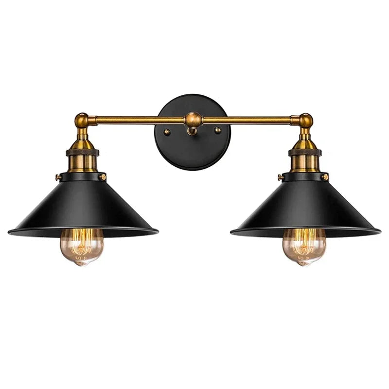 Black Vintage Metal Multi-Head Pendant Light