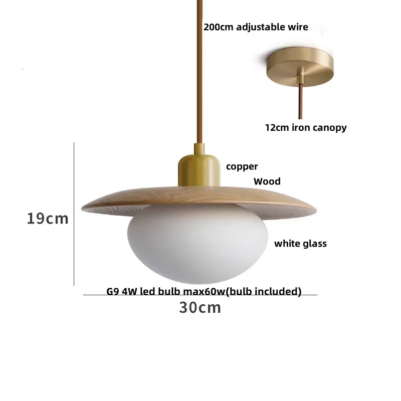 DecorBites™ Green LED Glass Pendant Lamp for Modern Décor & Ambiance