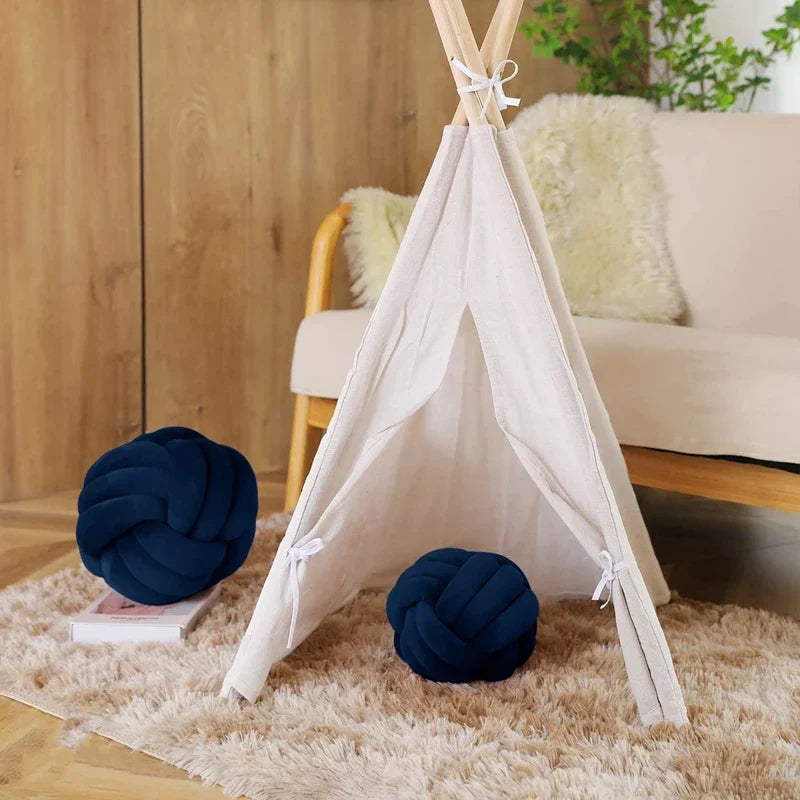 وسادة رمي كروية قصيرة من القطيفة من DecorBites™ لديكور المنزل والراحة