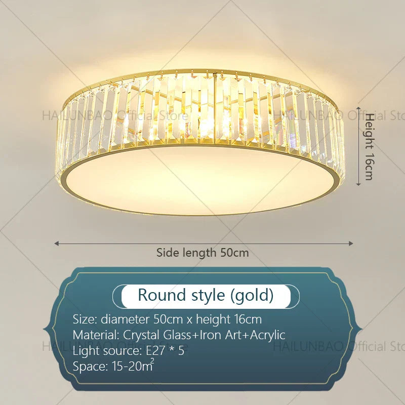 DecorBites™ Crystal Zen Ceiling Light for Living Room, Bedroom, and Dining Room