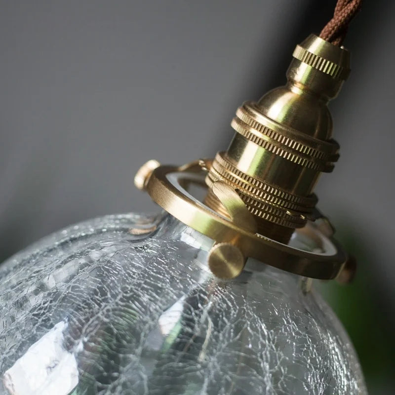 DecorBites™ Cracked Glass LED Pendant Light for Cafe Bar Kitchen Living Room