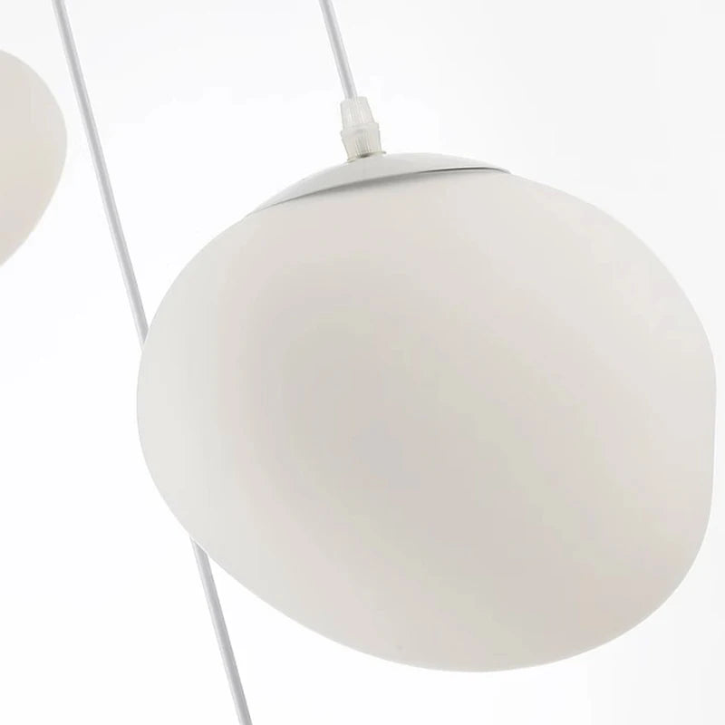 Modern Brushed Stainless Acrylic Multi-Head Pendant Light