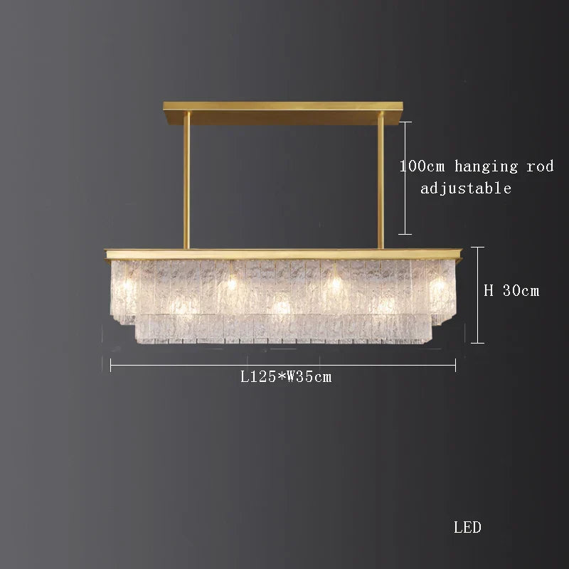 DecorBites™ Crystal LED Chandelier: Minimalist Luxury Lighting for Dinning Table