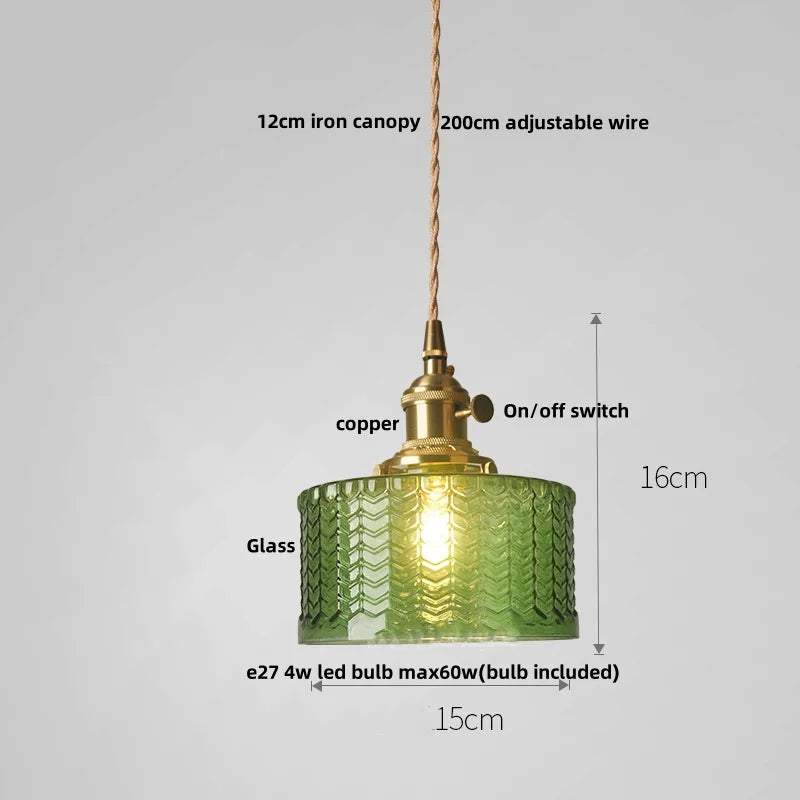 DecorBites™ Clear Glass LED Pendant Lamp Modern Wire Adjustable Hanging Light