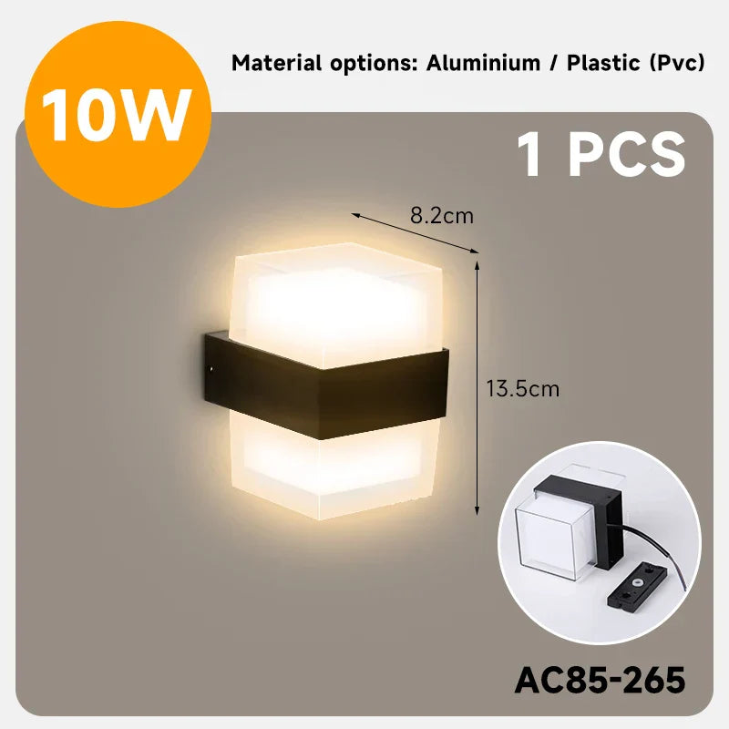 DecorBites™ Acrylic LED Wall Light for Exterior and Interior Decor