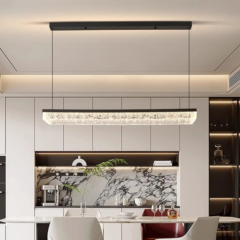 Modern Iron and Acrylic Dimmable Pendant Light