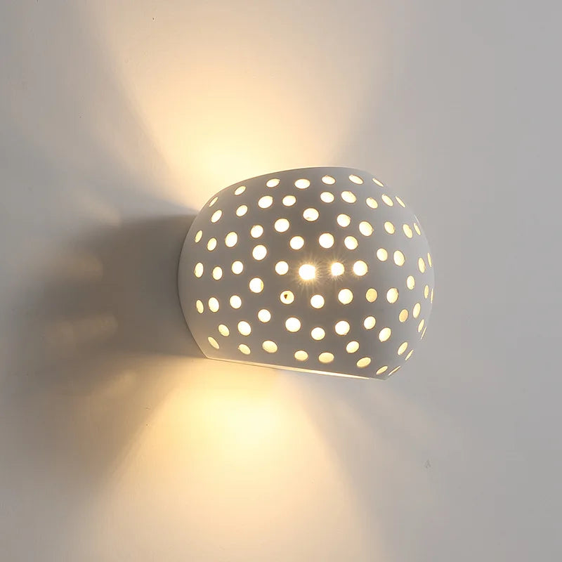 DecorBites™ مصباح حائط جبسي 5 وات LED شمعدانات إضاءة داخلية لغرفة المعيشة وغرفة النوم