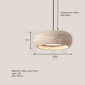 Wabi-Sabi Round Travertine Stone Pendant Light