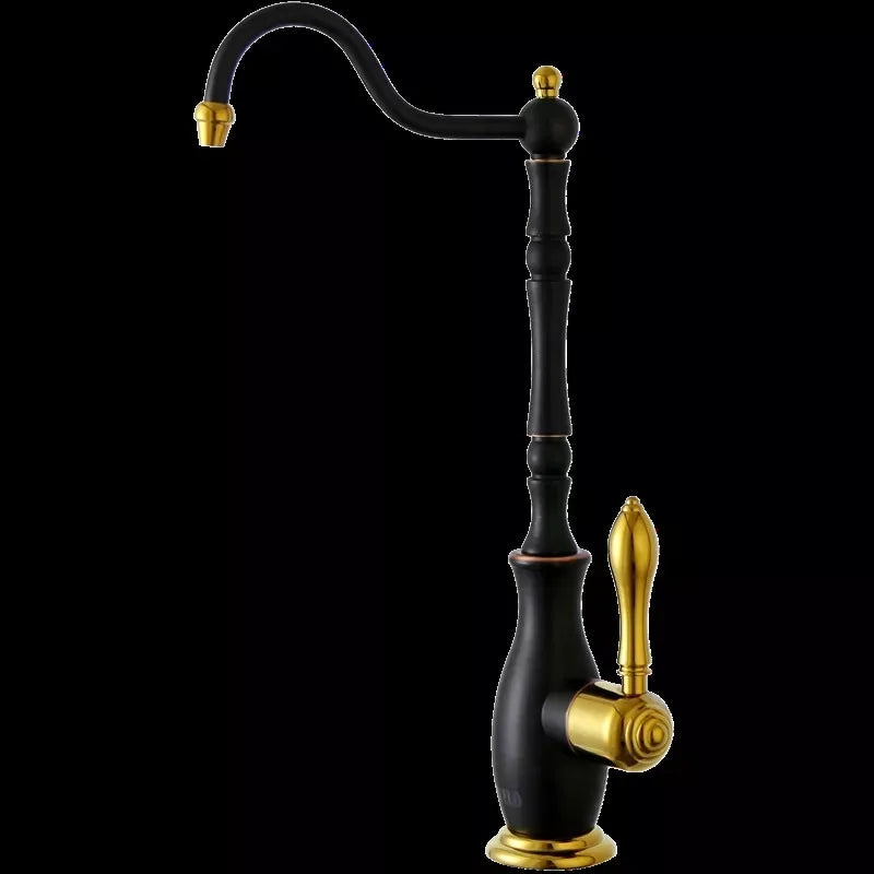 DecorBites™ Gold Kitchen Sink Faucet حنفية مياه باردة 360 درجة قابلة للدوران من النحاس الصلب