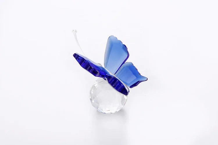 DecorBites™ Crystal Butterfly Figurine Glass Paperweight Sculpture Christmas Decor Gift
