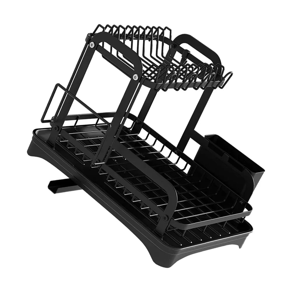DecorBites™ 2 Tier Dish Drainer Storage Rack for Kitchen Countertop Organization