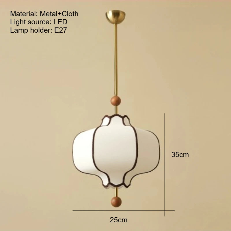 Japanese-Inspired Fabric Globe Pendant Light