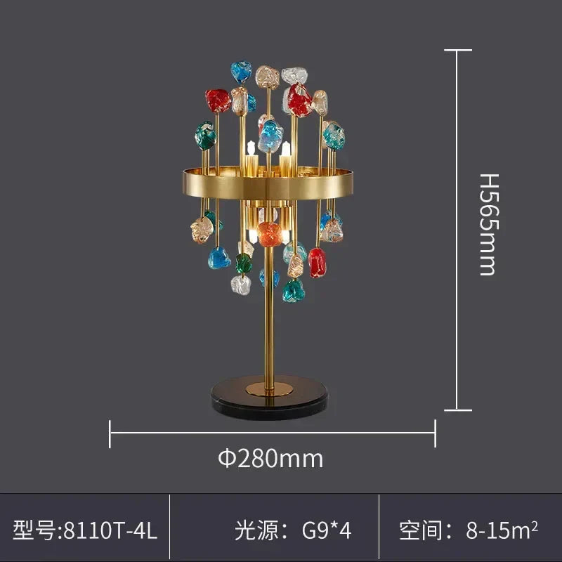 DecorBites™ Colorful Crystal Chandelier LED Dining Room Lighting