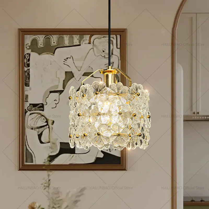 DecorBites™ French Light Luxury Bedroom Chandelier Cream Style Romantic Garden Decor