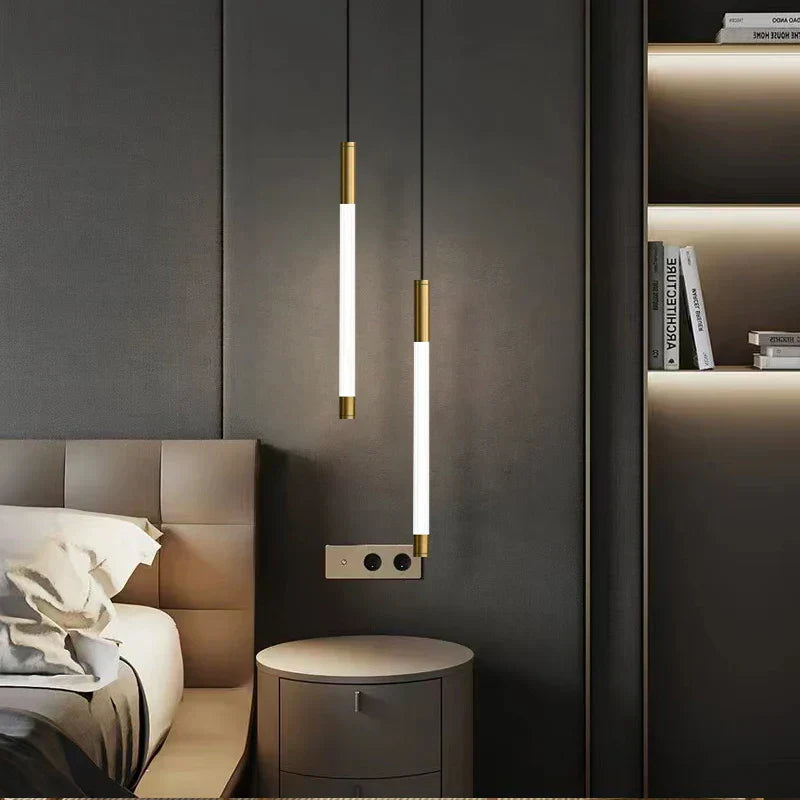 مصباح جداري DecorBites™ Gold Bar LED للديكور المنزلي في غرفة الطعام والمطبخ وغرفة النوم