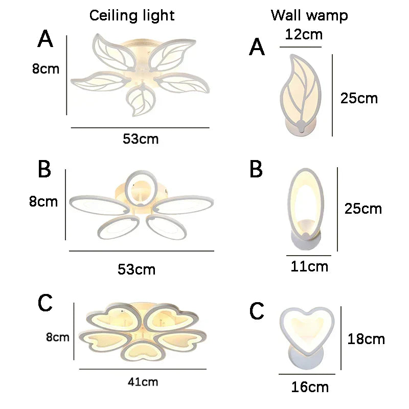 DecorBites™ 5-Light Acrylic LED Ceiling Chandelier for Modern Living Room Bedroom