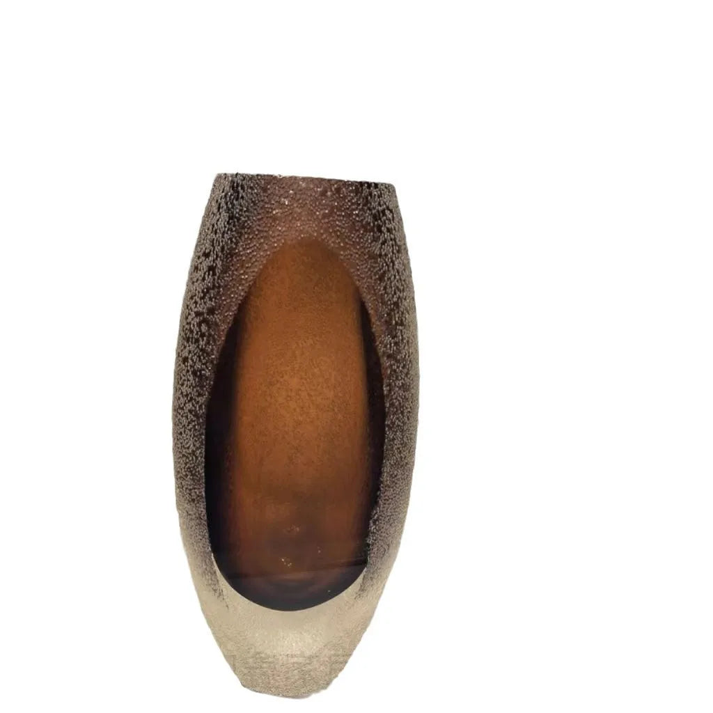 DecorBites™ Frosted Glass Vase Home Decoration Floral Arrangement Hydroponics Terrarium Jar