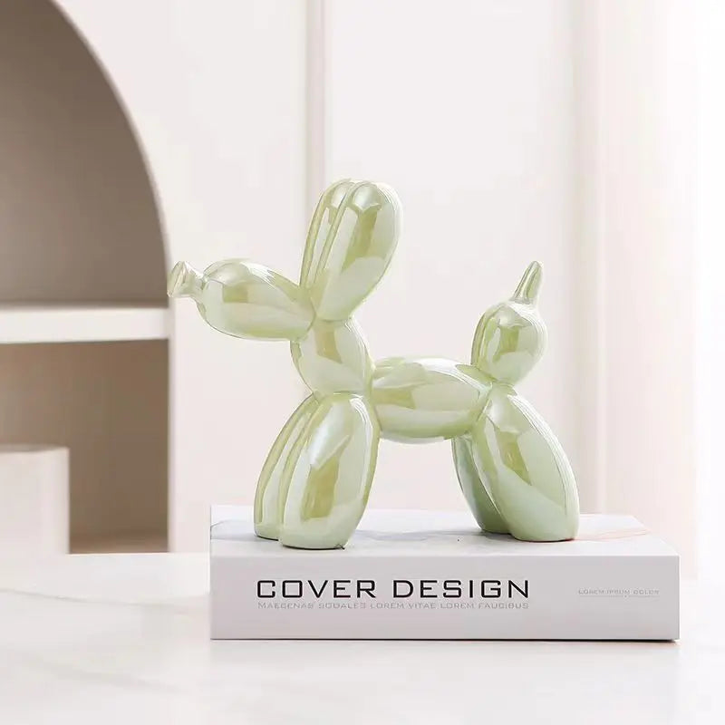 DecorBites™ 22cm Balloon Dog Ceramic Sculpture Decor Statue Office Gift