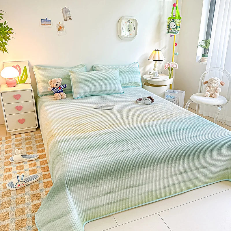 مفرش سرير فردي من DecorBites™ Dreamy Gradient: مانع للانزلاق، مرتبة مبطنة سميكة للاستخدام في الفصول الأربعة
