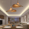 DecorBites™ Bamboo Wicker Chandelier Ceiling Hanging Lamp Dining Room Pendant Light
