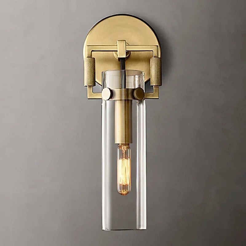 DecorBites™ Industrial Glass Wall Lamp Retro Sconce for Bedroom Study Loft Dining Room