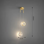 Modern Glass Pendant Light in Black or Gold