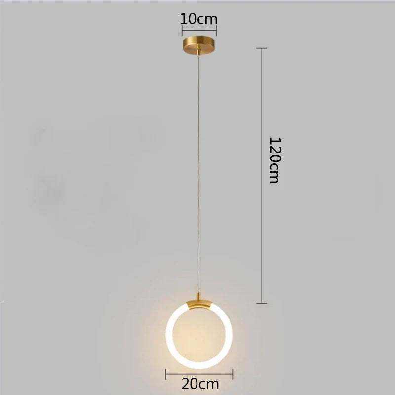 DecorBites™ Gold Pendant Lights Energy Saving for Living Room Hanglamp