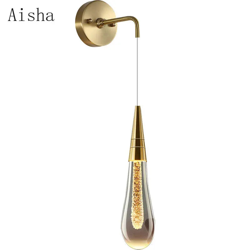 DecorBites™ Crystal LED Wall Lamp: Elegant Bedside Lighting for Home Decor & Ambiance