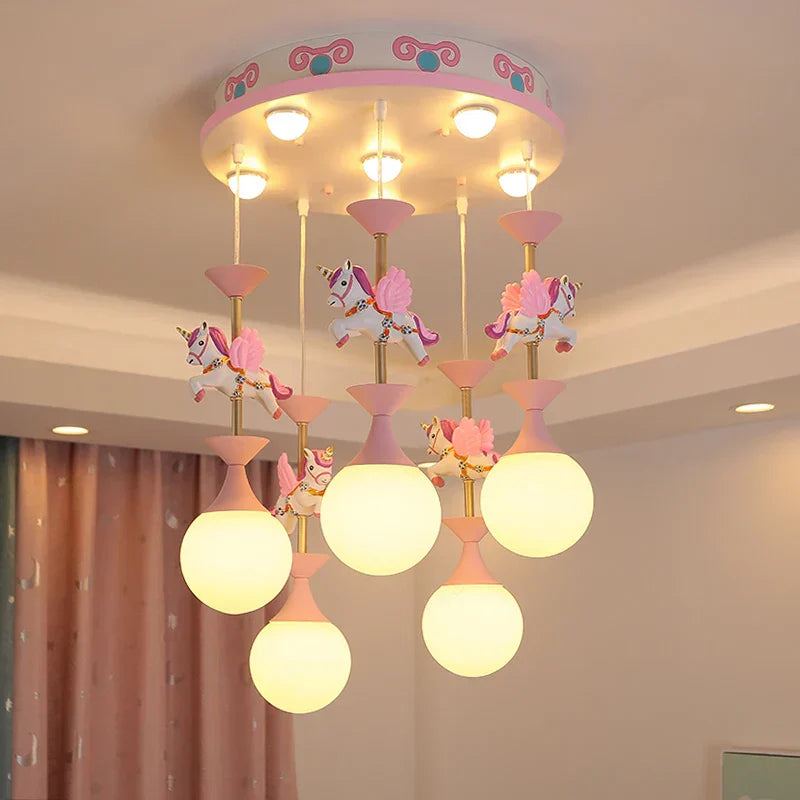 DecorBites™ Kids' LED Chandelier for Girls' Bedroom - Modern Ceiling Pendant Light