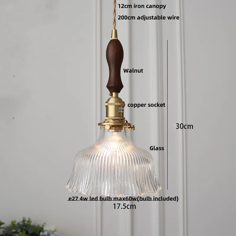 DecorBites™ Glass LED Pendant Lamp: Nordic Modern Design, Adjustable Hanging Light Fixture