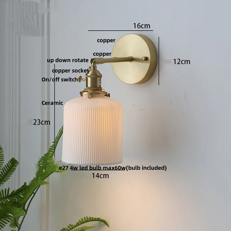 DecorBites™ LED Wall Lamp Sconce Up Down Rotate Pull Chain Switch Modern Stair Light Fixtures