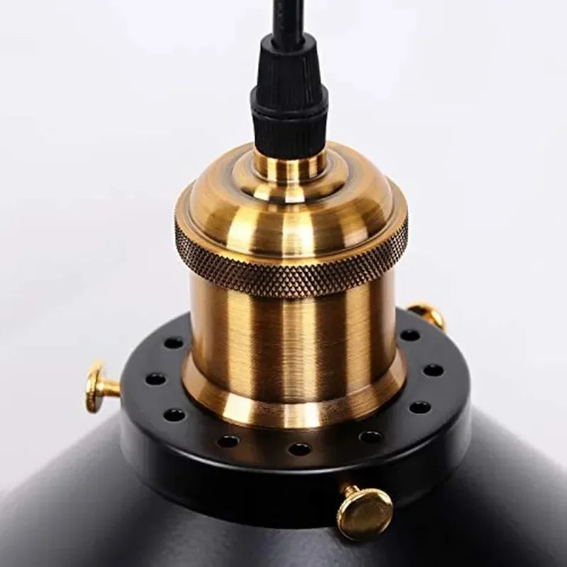 Black Vintage Multi-Head Metal Pendant Light