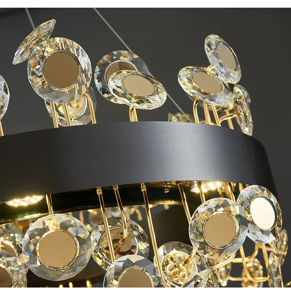 DecorBites™ Crystal Pendant Chandelier for Kitchen Living Room Restaurant Island