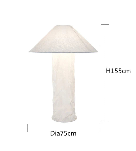 مصباح أرضي ورقي ياباني من DecorBites™: مصباح طاولة LED بتصميم نورديك وروح وابي سابي لغرفة النوم وغرفة المعيشة
