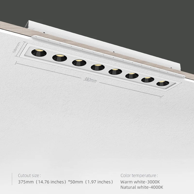 DecorBites™ 15W/24W LED Grille Downlight: Anti-glare Embedded Spot Light for Office Home Shop Decor