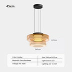 Nordic Glass Pendant Light in Green or Gray