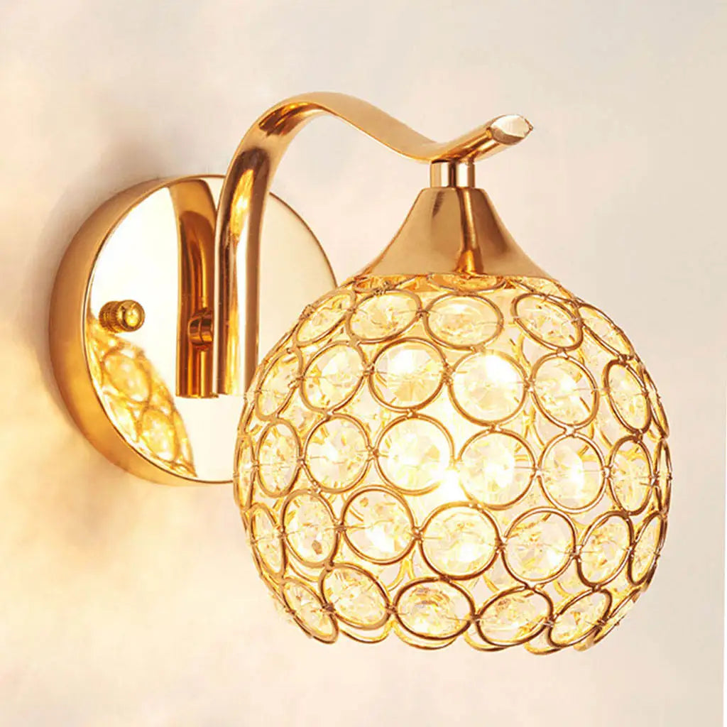 DecorBites™ Crystal Wall Sconce: Elegant Bedroom Bedside Wall Light for Home Lighting