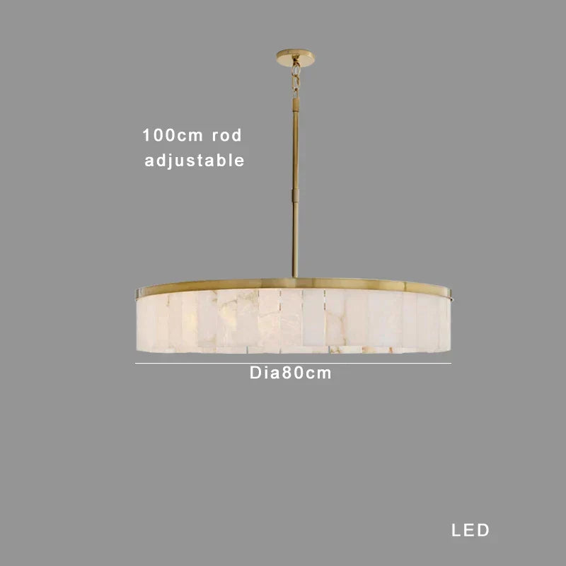 DecorBites™ Gold Marble Ceiling Pendant Light Round Elegant Luxury Hanging Lamp