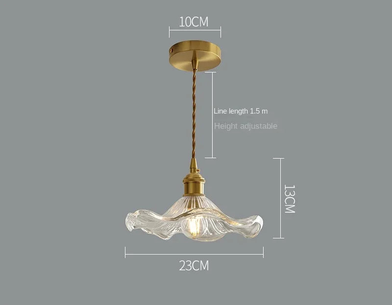 Modern White Glass Flower Pendant Light