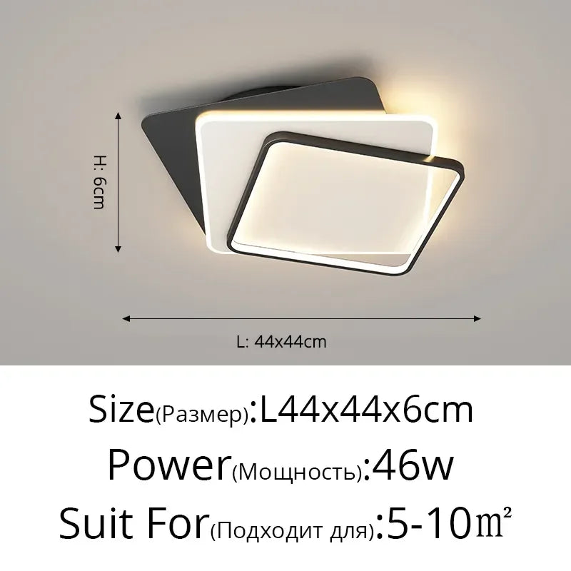 DecorBites™ ثريا LED: أضواء تعتيم عصرية لغرف المعيشة والطعام والمطبخ وغرف النوم والردهات المنزلية