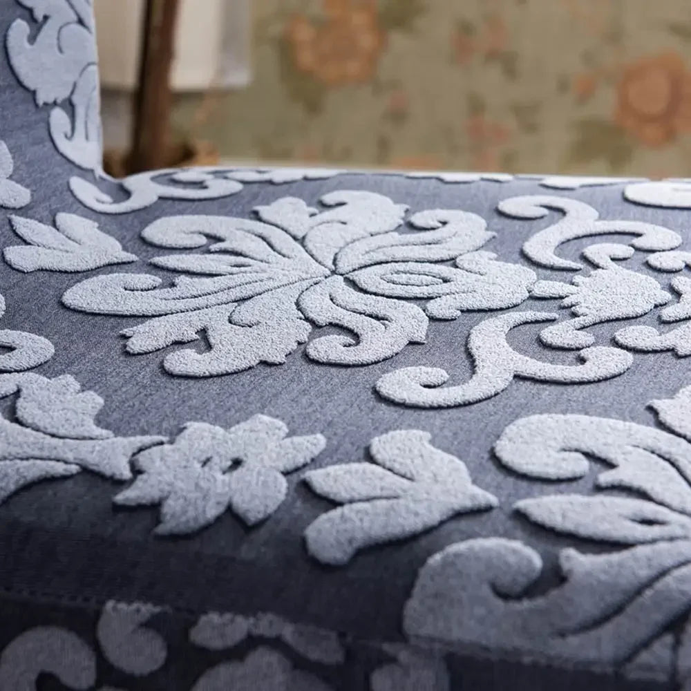 DecorBites™ 3D Embossed Print Spandex Chair Cover Slipcovers - Stretch, Elegant, Durable