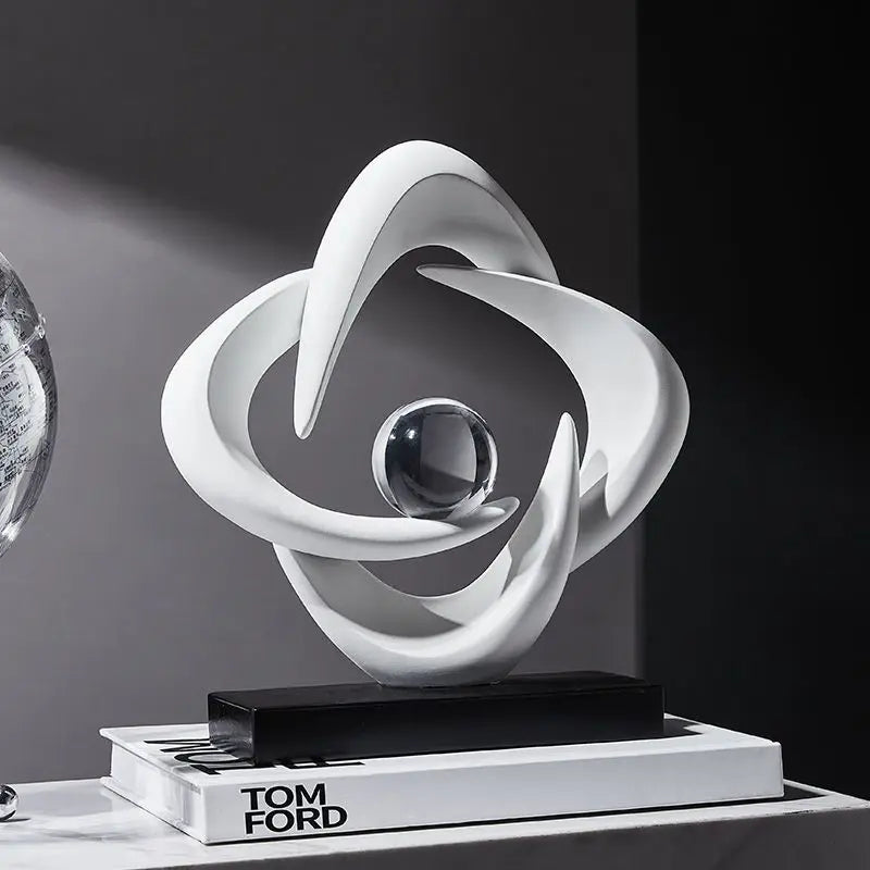 DecorBites™ Abstract Resin Sculpture Figurine for Home Decor & Table Centerpiece
