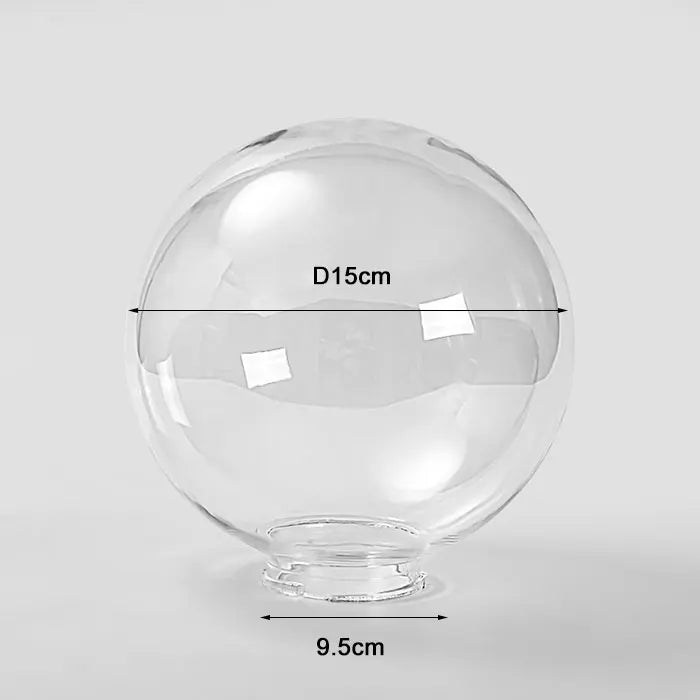 DecorBites™ Acrylic Round Globe Lamp Shade for Outdoor Post Pillar Lawn Lighting