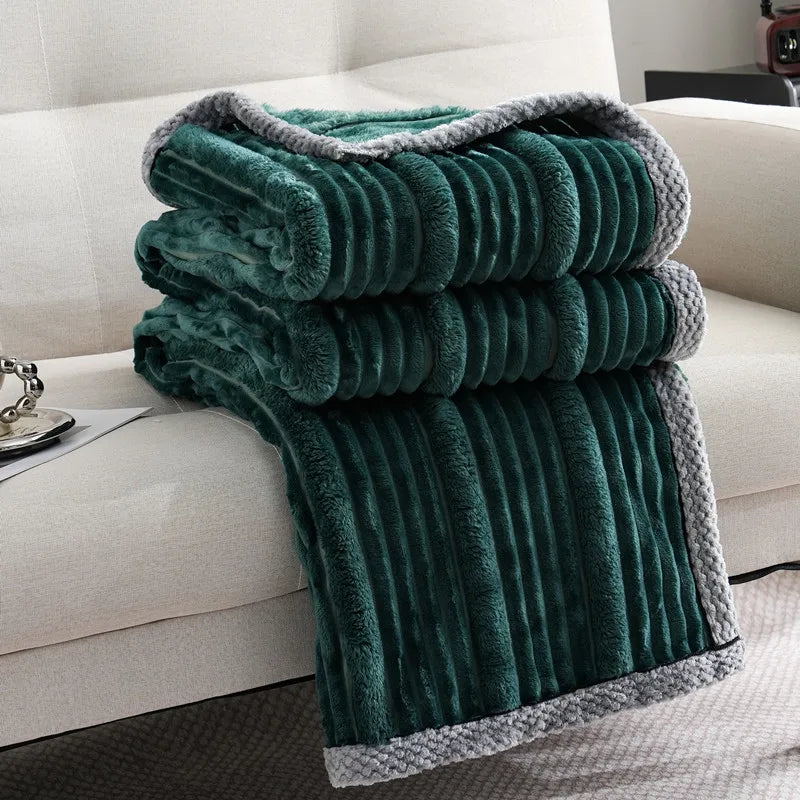 DecorBites™ Light Luxury Sofa Blanket for Autumn/Winter, Cozy Office and Bedroom Blanket