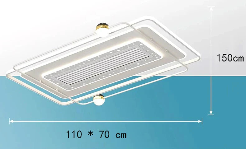 مروحة سقف غرفة نوم الأطفال DecorBites™ مع جهاز تحكم عن بعد وإضاءة LED عصرية