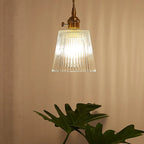 Vintage Nordic Striped Glass Pendant Light