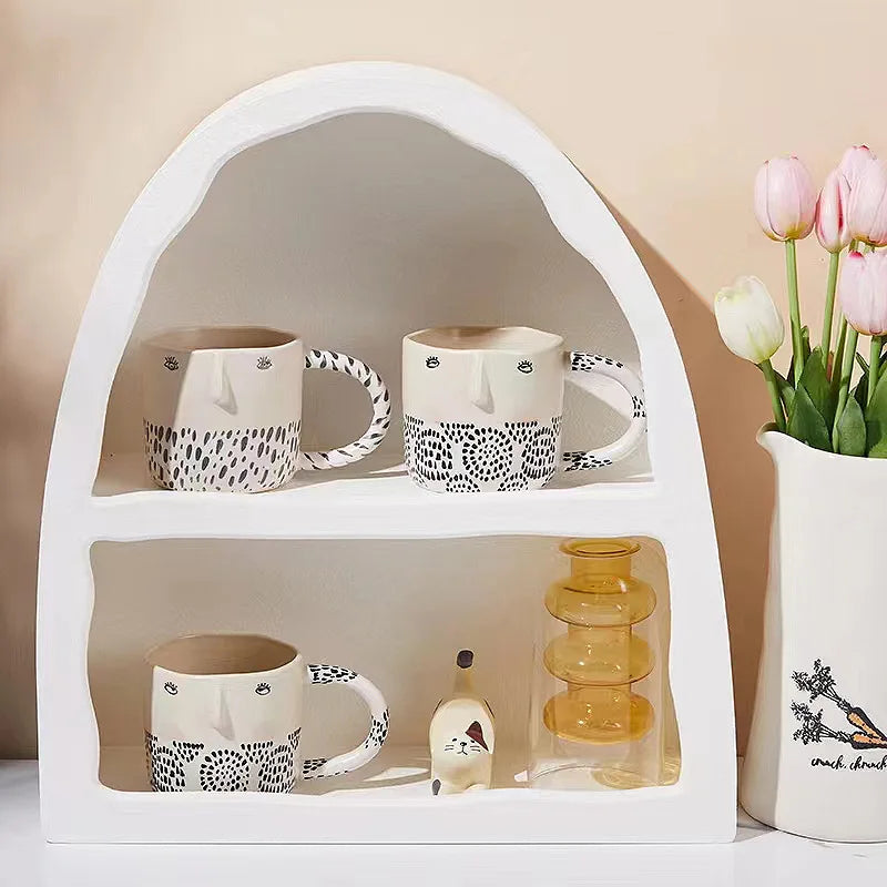 DecorBites™ 340ML Ceramic Coffee Milk Mug with Unique Three-Dimensional Illustration