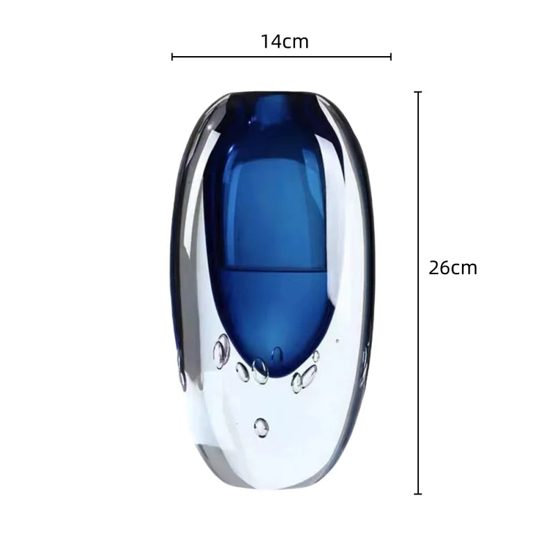 DecorBites™ Crystal Glass Vase Terrarium Flower Pot for Home Decoration