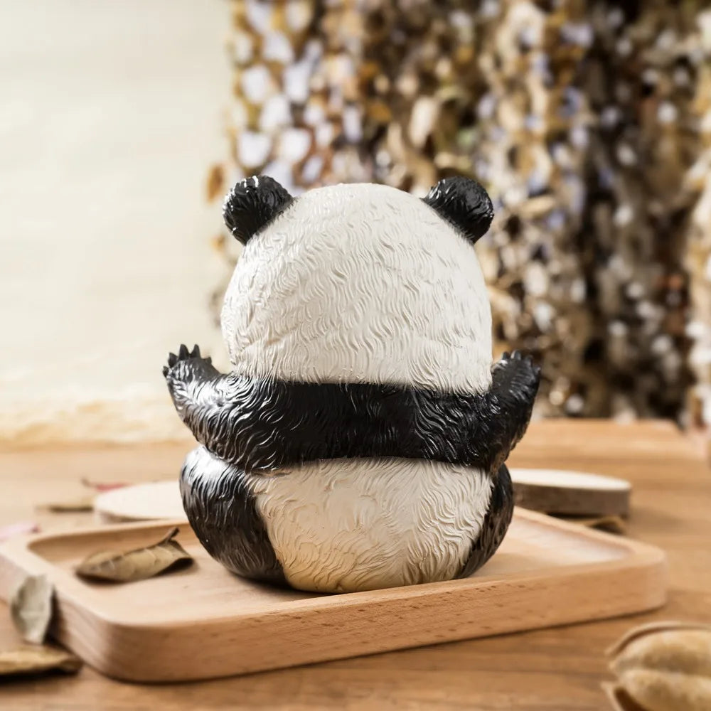 DecorBites™ 14cm Panda Baby Figurines: Fierce & Cute Animal Collection for Home Office Decor